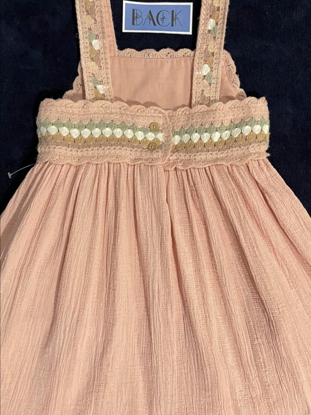 NWOT Haute Hippie 3T Pink Boho Dress | Crochet Bodice & Cotton Gauze - Picture 10 of 16